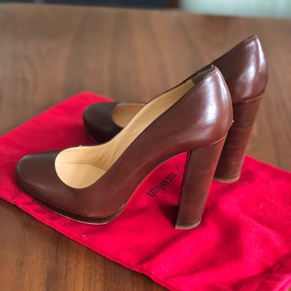 christian louboutin chunky heel